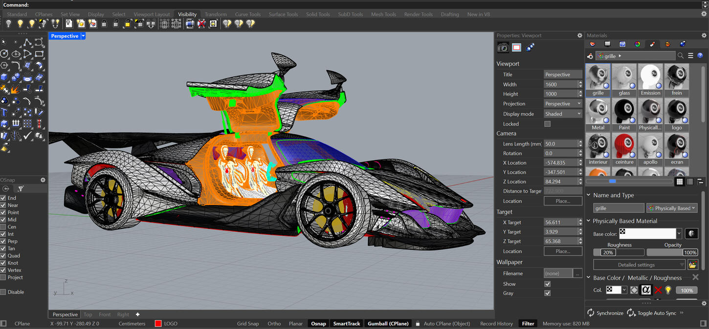 Model rebuilt on Rhino 8