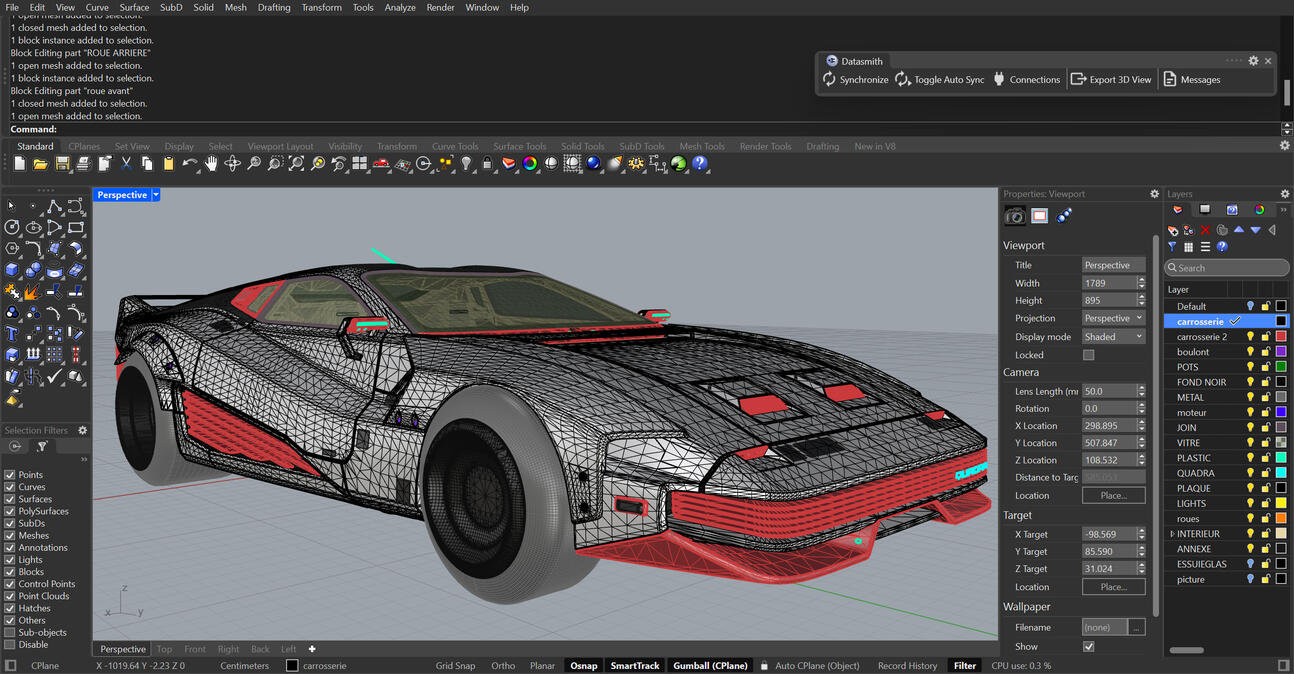 Model rebuilt on Rhino 8
