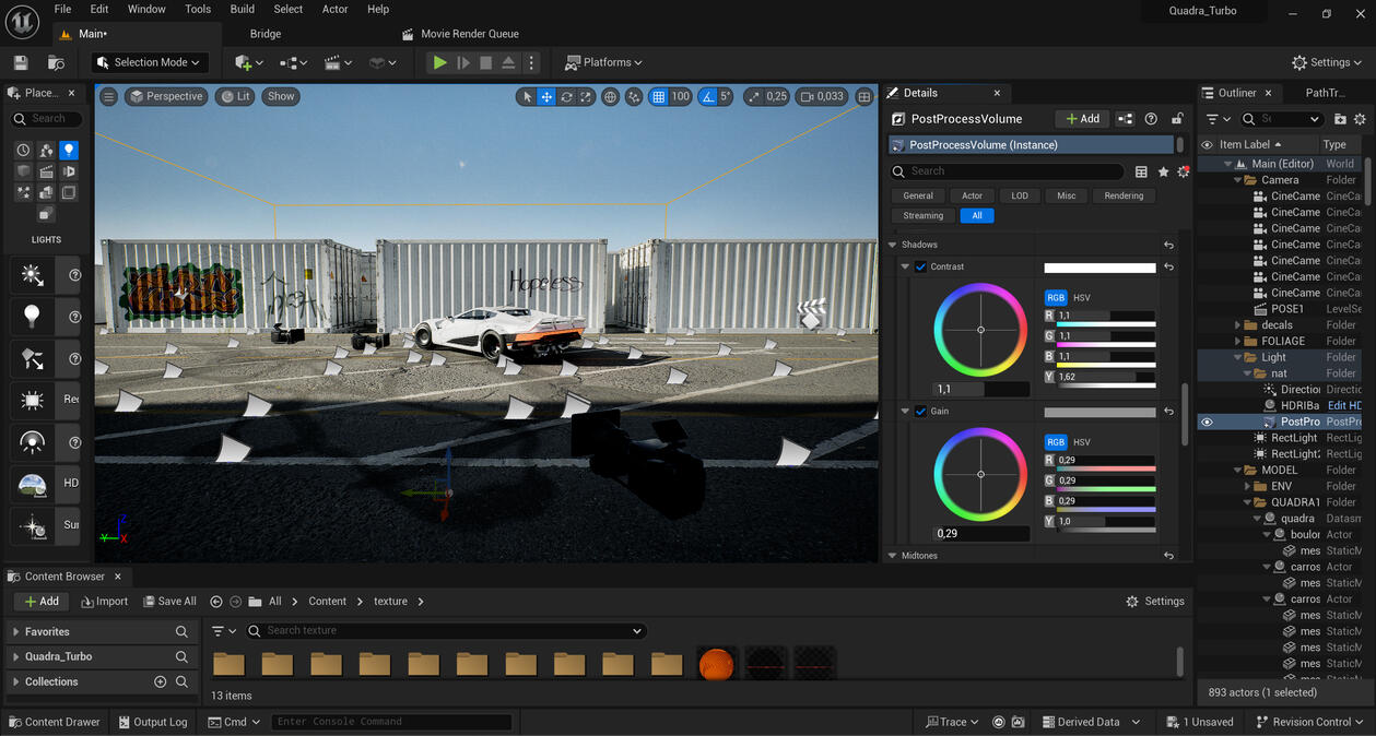 learning color grading in UE5