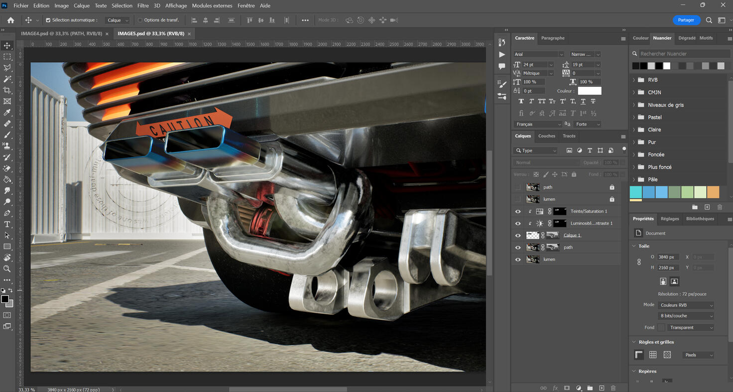 Mix Lumen and Path tracing rendering in Photoshop
